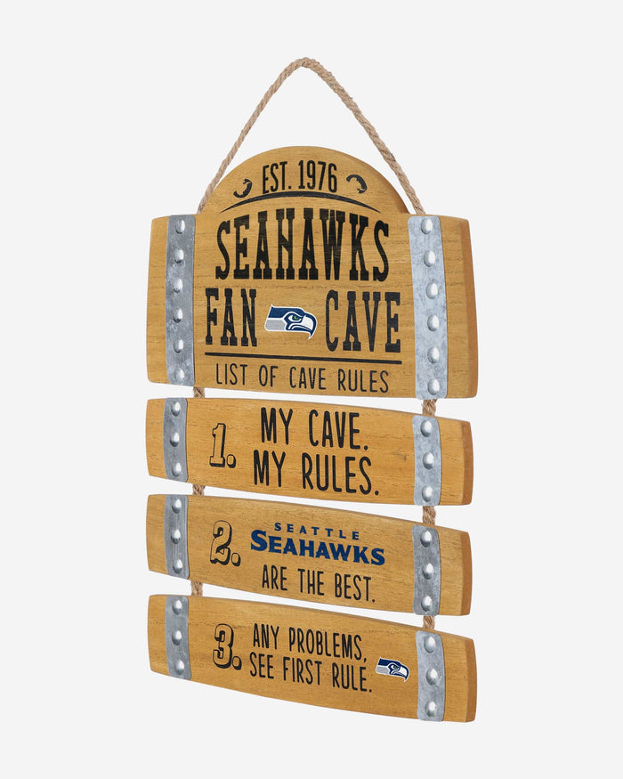 Seattle Seahawks Barrel Slat Mancave Sign FOCO - FOCO.com