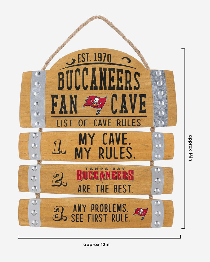 Tampa Bay Buccaneers Barrel Slat Mancave Sign FOCO - FOCO.com