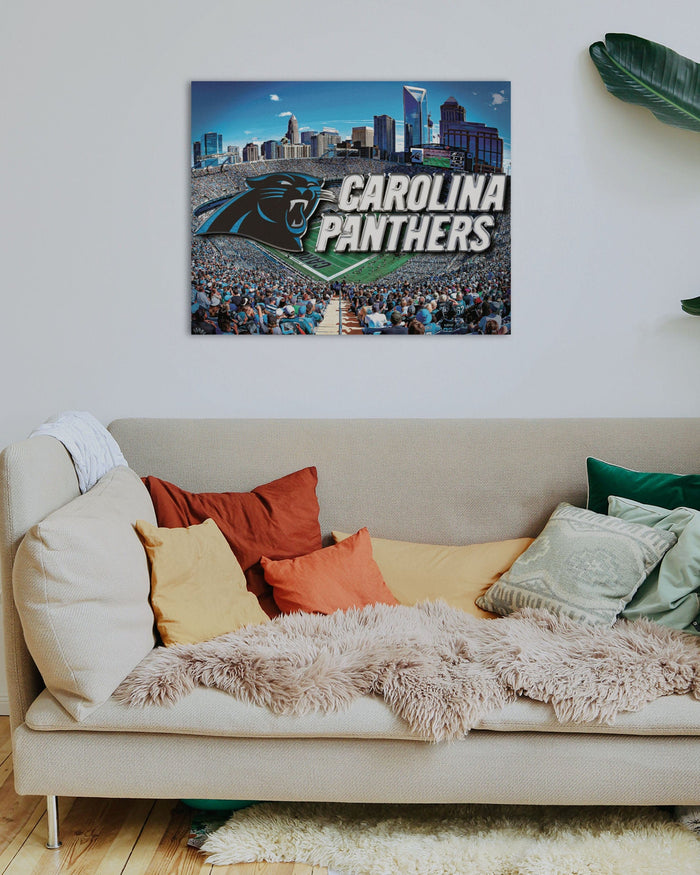 Carolina Panthers Canvas Wall Sign FOCO - FOCO.com