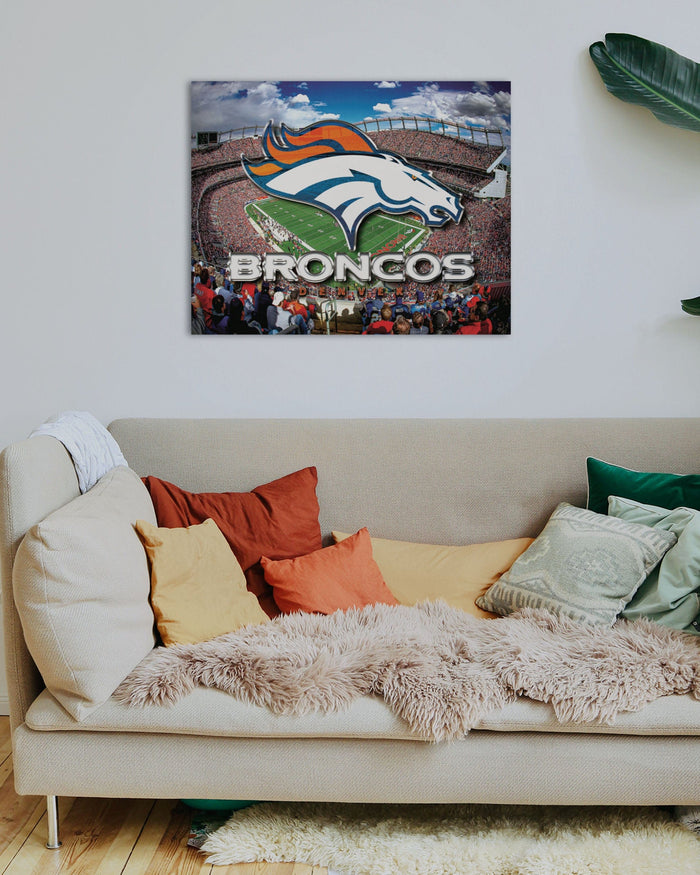 Denver Broncos Canvas Wall Sign FOCO - FOCO.com