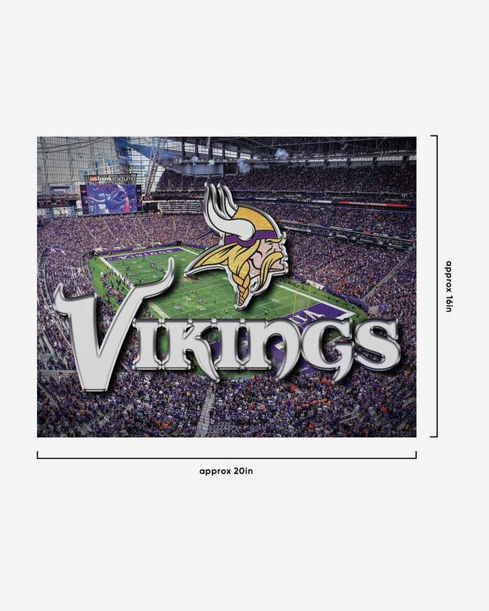 Minnesota Vikings Canvas Wall Sign FOCO - FOCO.com