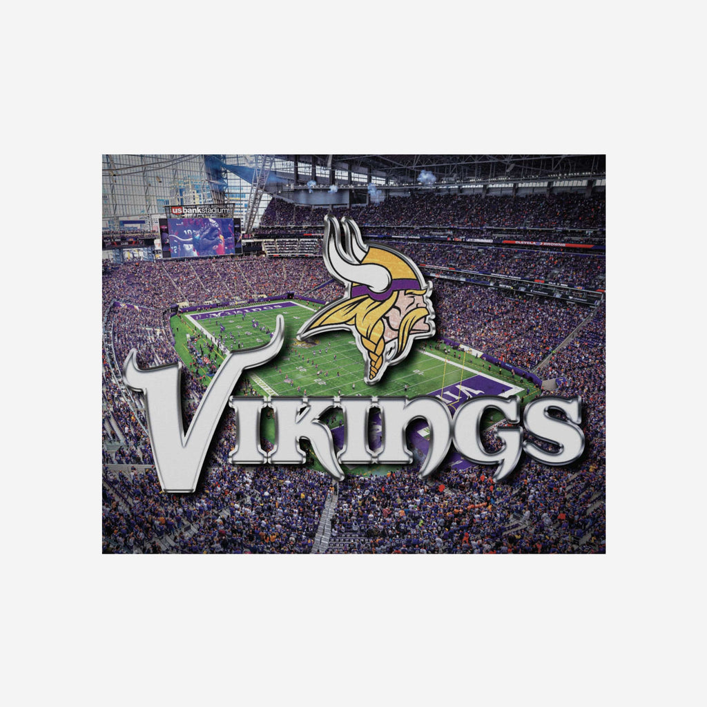 Minnesota Vikings Canvas Wall Sign FOCO - FOCO.com