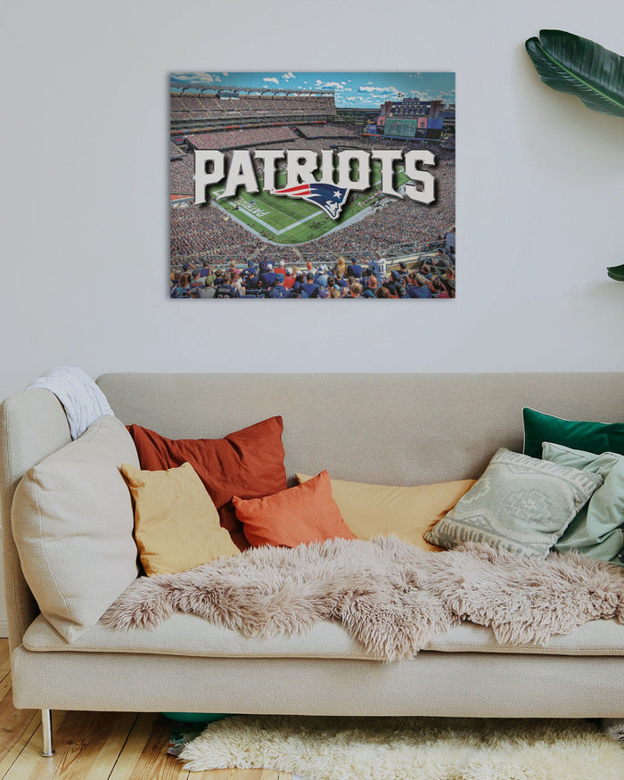 New England Patriots Canvas Wall Sign FOCO - FOCO.com