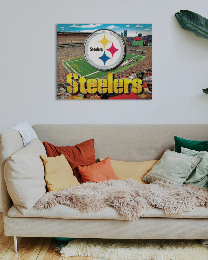 Pittsburgh Steelers Canvas Wall Sign FOCO - FOCO.com