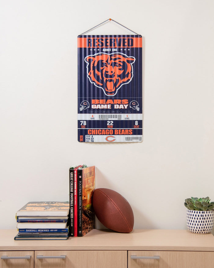 Chicago Bears Corrugated Metal Wall Sign FOCO - FOCO.com