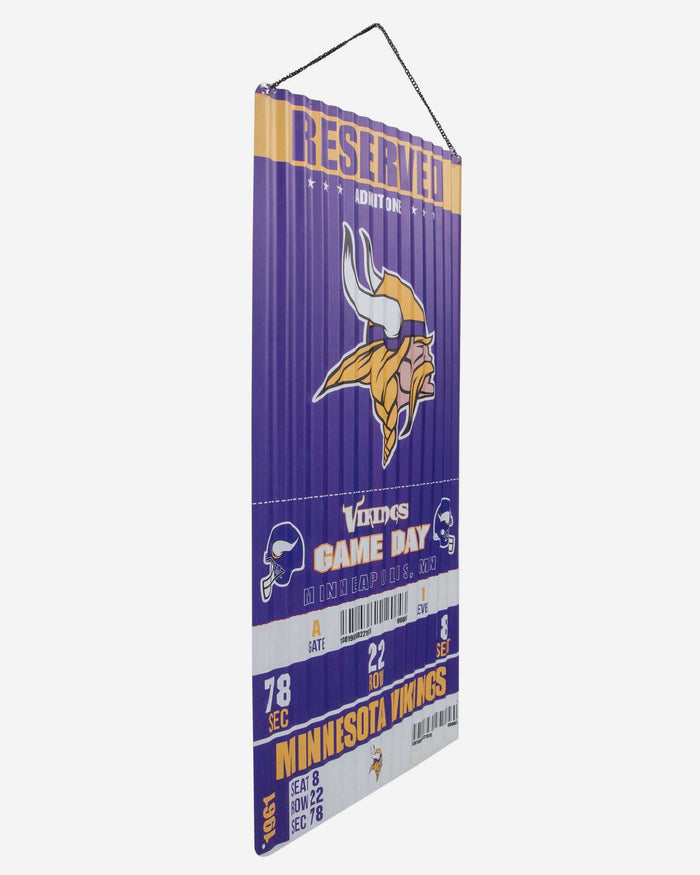 Minnesota Vikings Corrugated Metal Wall Sign FOCO - FOCO.com