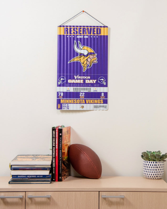 Minnesota Vikings Corrugated Metal Wall Sign FOCO - FOCO.com