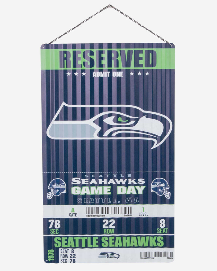 Seattle Seahawks Corrugated Metal Wall Sign FOCO - FOCO.com