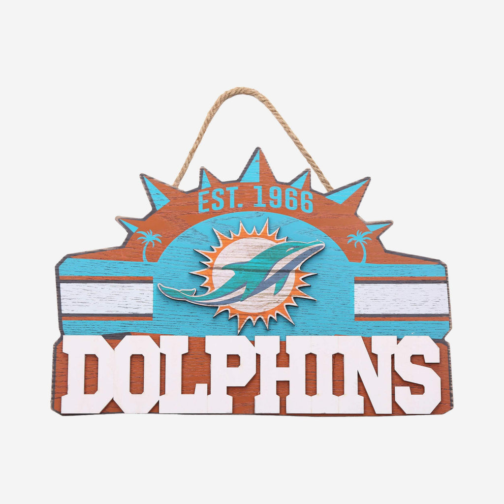 Miami Dolphins Wooden Die Cut Sign FOCO - FOCO.com