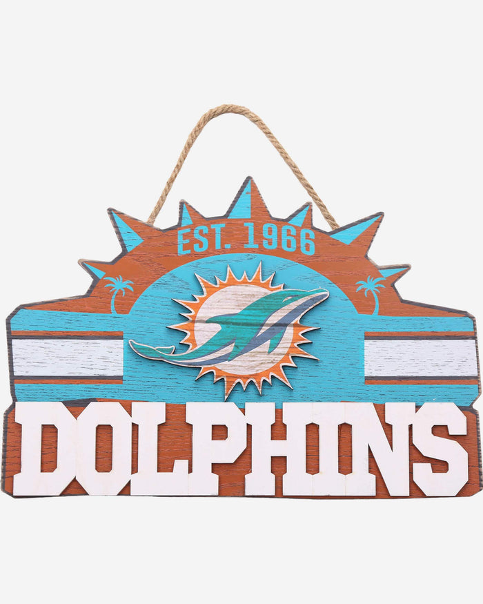 Miami Dolphins Wooden Die Cut Sign FOCO - FOCO.com