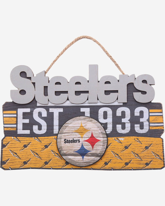 Pittsburgh Steelers Wooden Die Cut Sign FOCO - FOCO.com