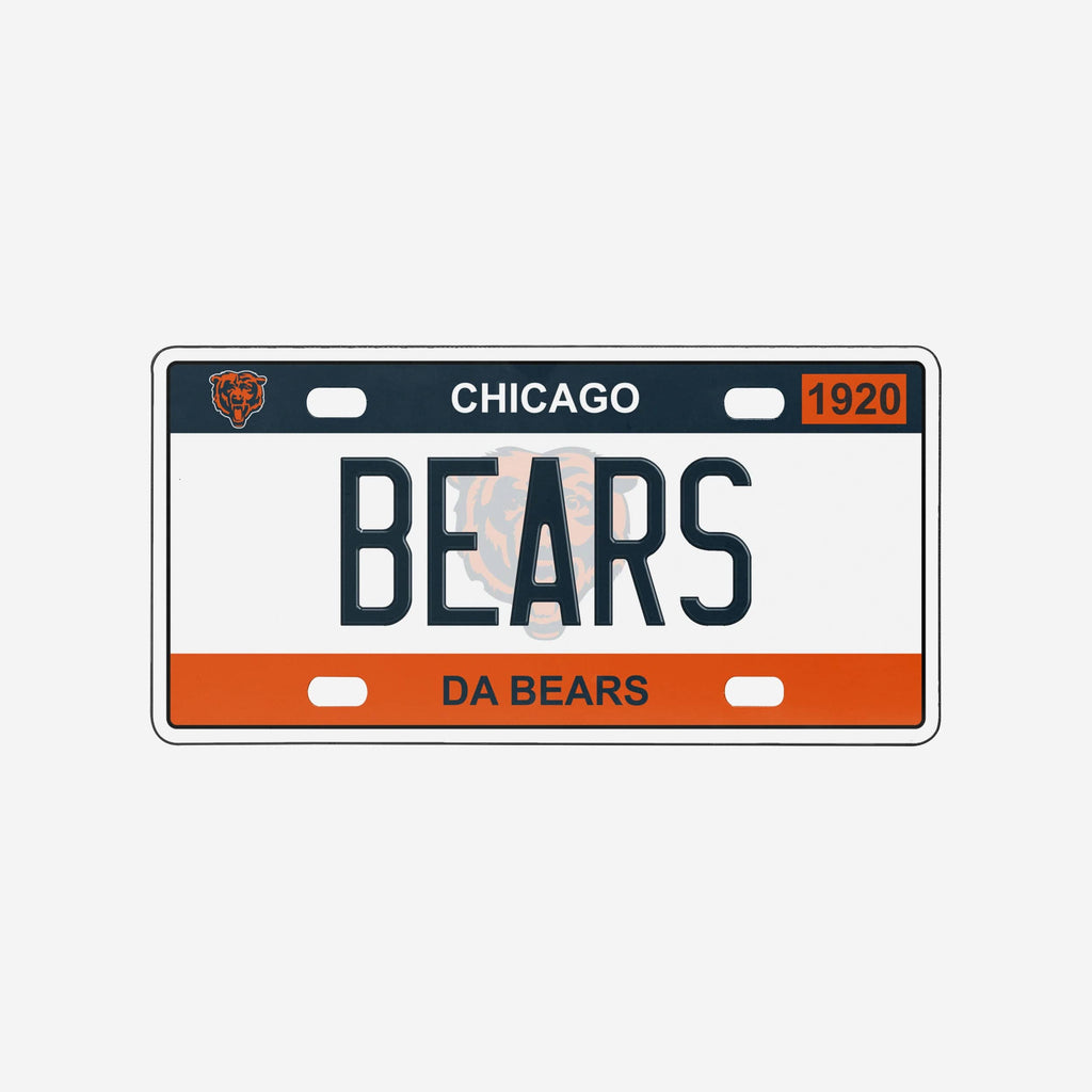 Chicago Bears License Plate Wall Sign FOCO - FOCO.com