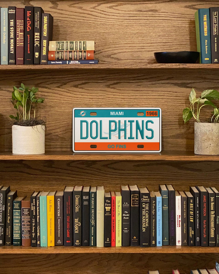 Miami Dolphins License Plate Wall Sign FOCO - FOCO.com