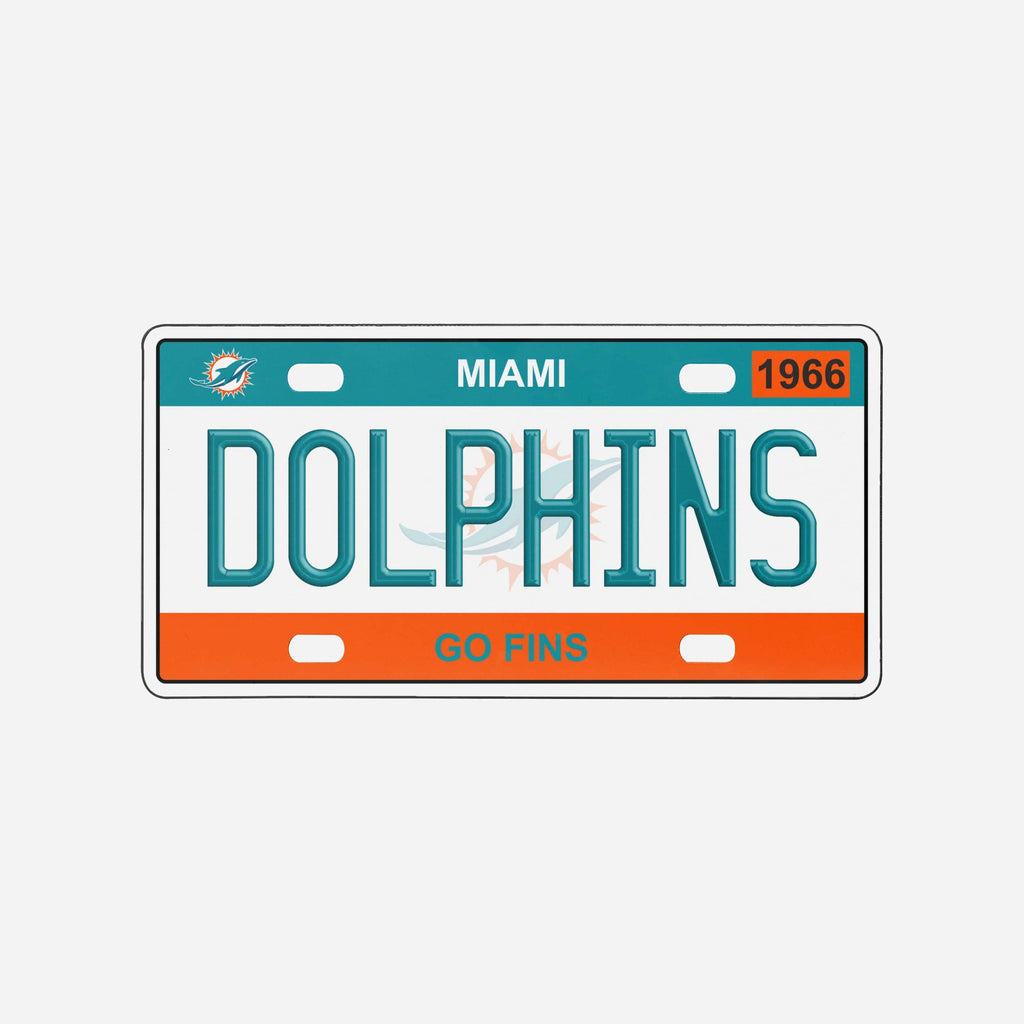 Miami Dolphins License Plate Wall Sign FOCO - FOCO.com