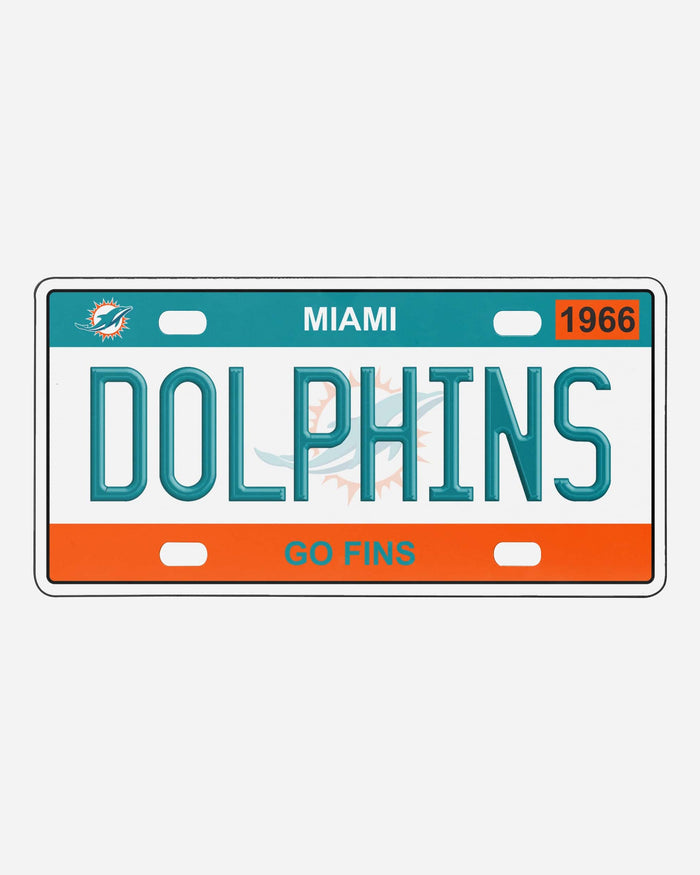 Miami Dolphins License Plate Wall Sign FOCO - FOCO.com