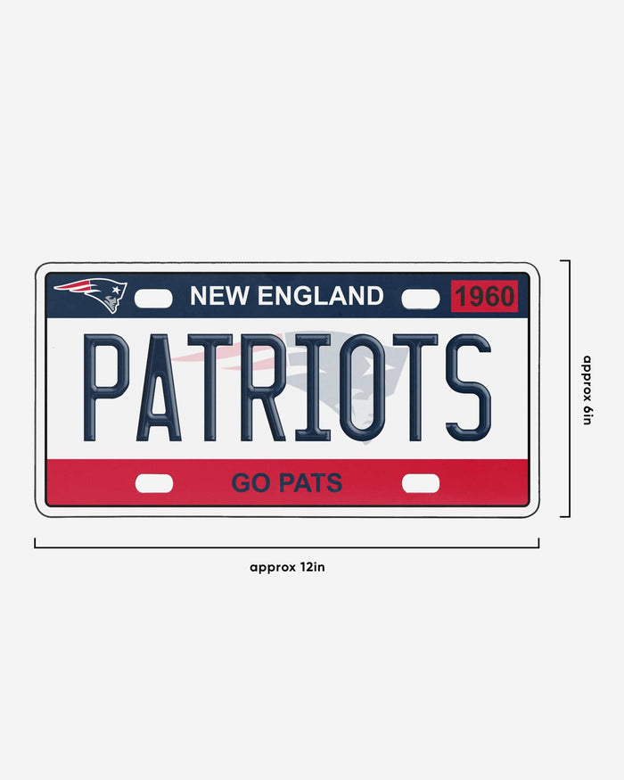 New England Patriots License Plate Wall Sign FOCO - FOCO.com