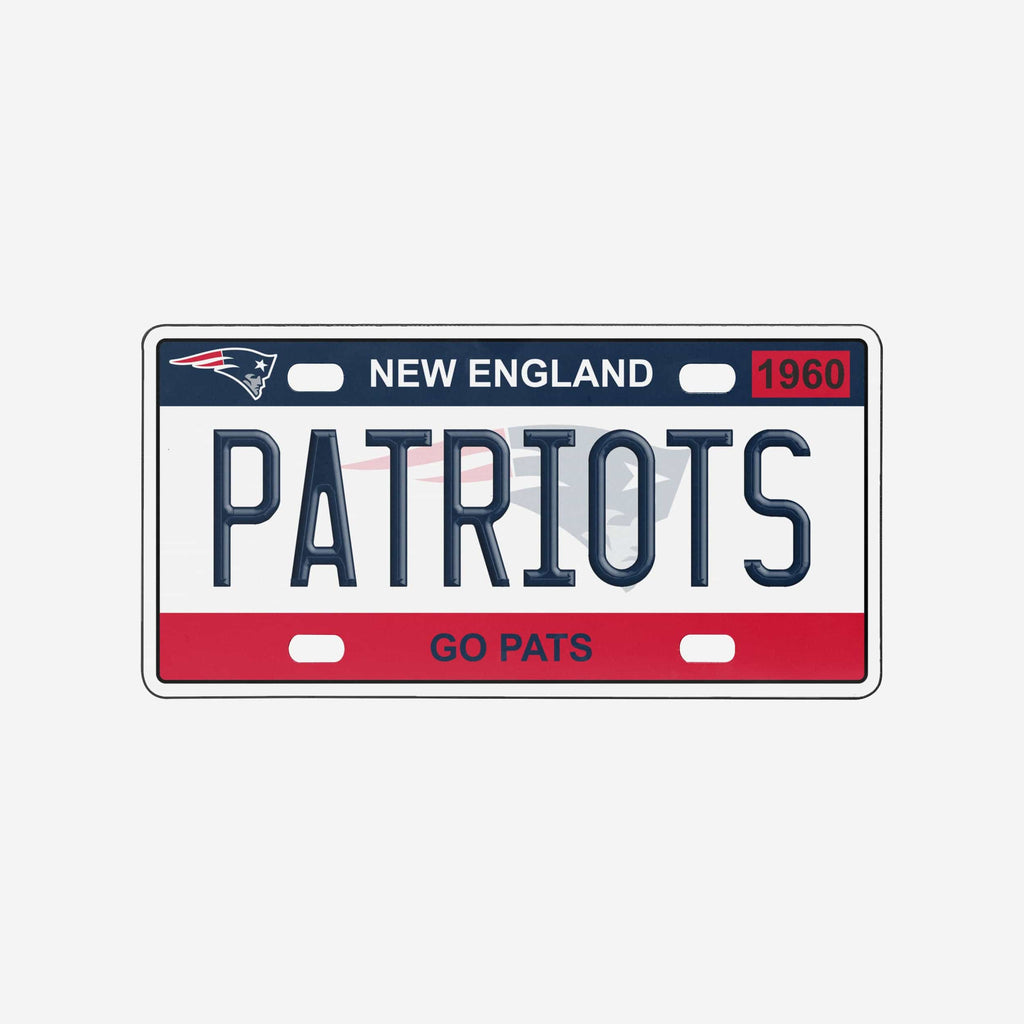 New England Patriots License Plate Wall Sign FOCO - FOCO.com