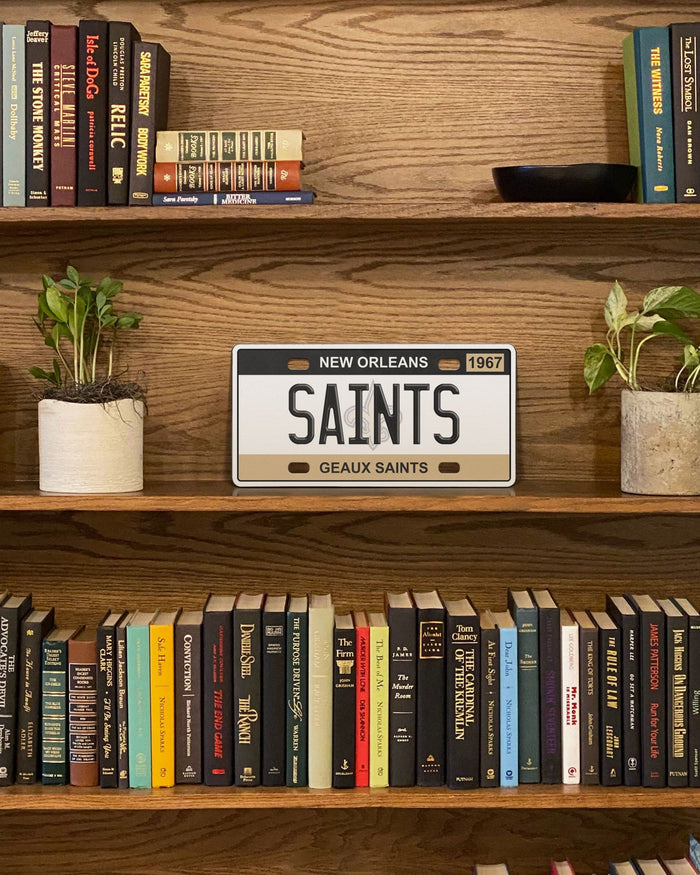 New Orleans Saints License Plate Wall Sign FOCO - FOCO.com