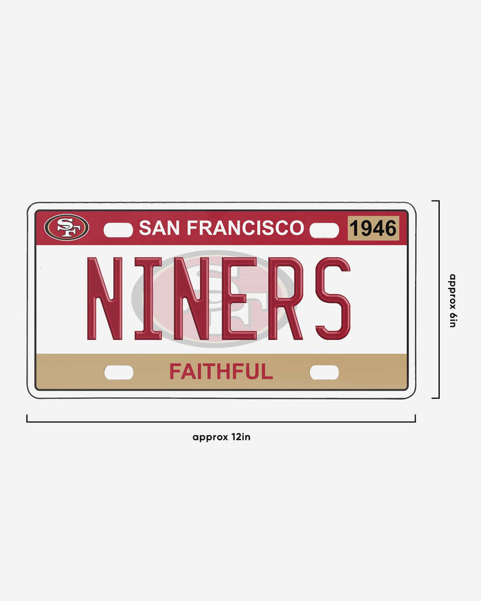 San Francisco 49ers License Plate Wall Sign FOCO - FOCO.com