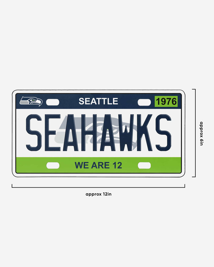 Seattle Seahawks License Plate Wall Sign FOCO - FOCO.com