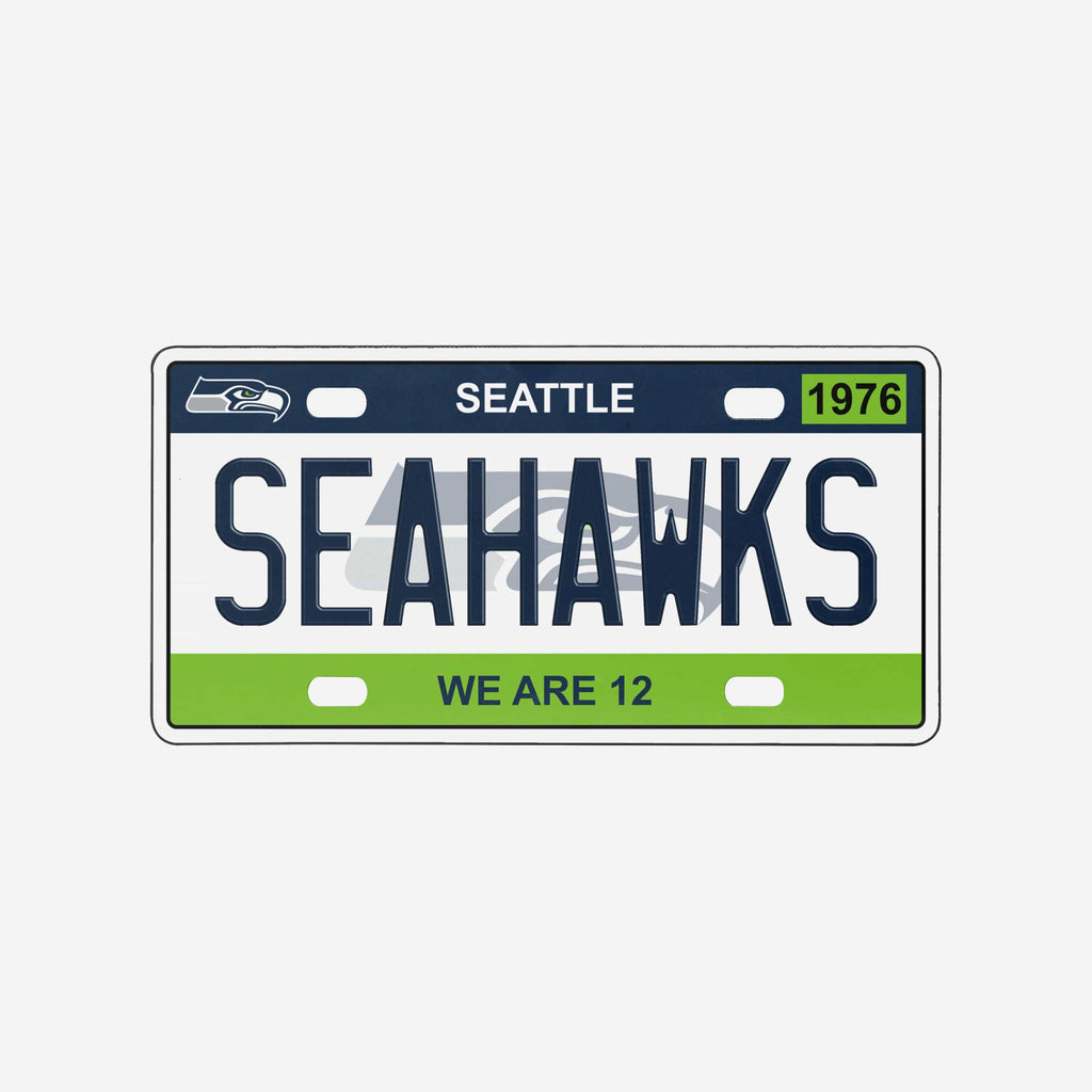 Seattle Seahawks License Plate Wall Sign FOCO - FOCO.com