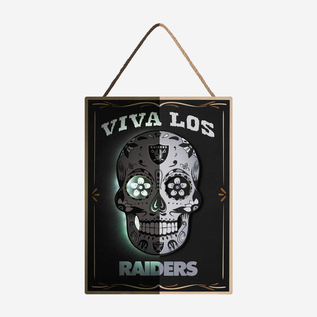 Las Vegas Raiders Day Of The Dead LED Sign FOCO - FOCO.com