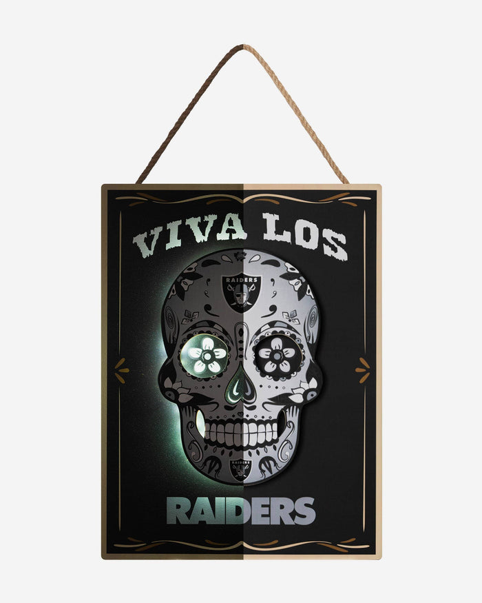 Las Vegas Raiders Day Of The Dead LED Sign FOCO - FOCO.com