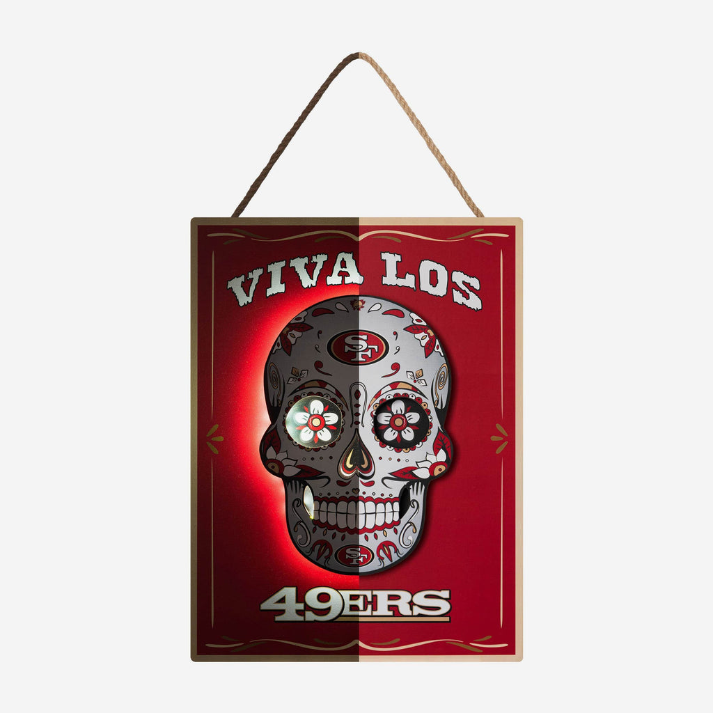 San Francisco 49ers Day Of The Dead LED Sign FOCO - FOCO.com