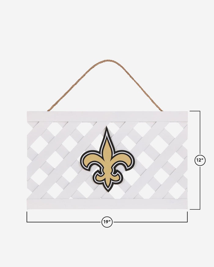 New Orleans Saints Lattice Garden Sign FOCO - FOCO.com