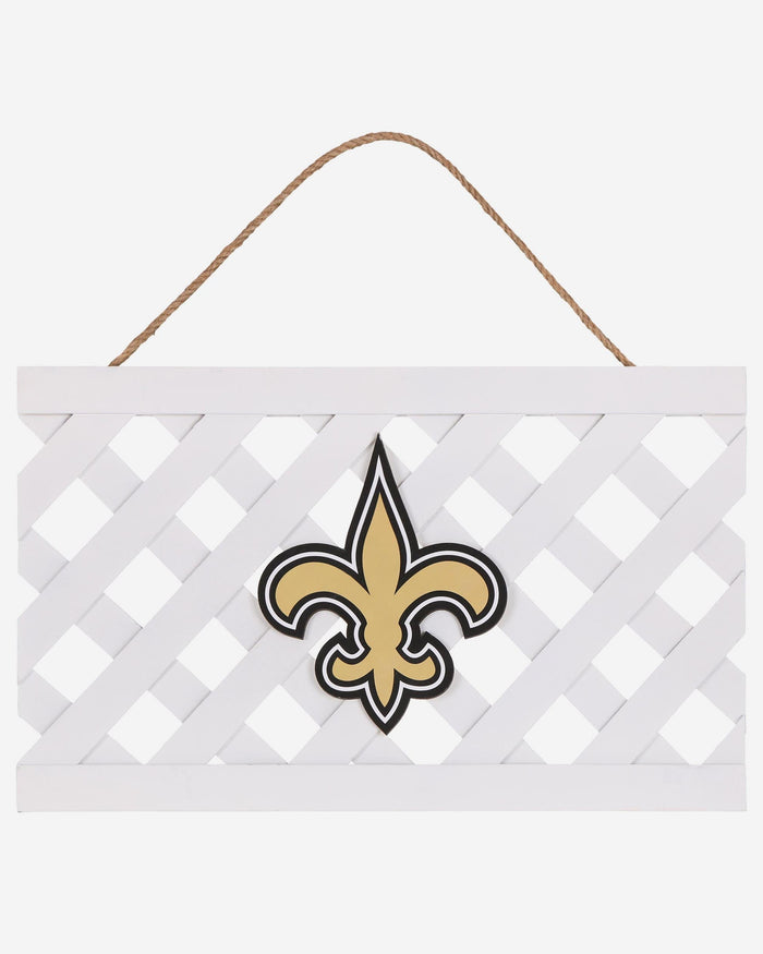 New Orleans Saints Lattice Garden Sign FOCO - FOCO.com