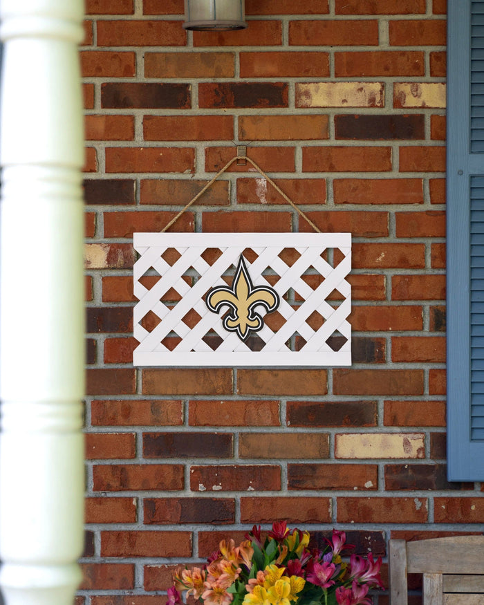 New Orleans Saints Lattice Garden Sign FOCO - FOCO.com