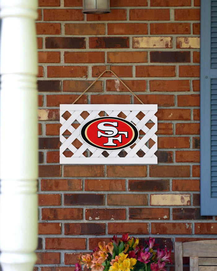 San Francisco 49ers Lattice Garden Sign FOCO - FOCO.com