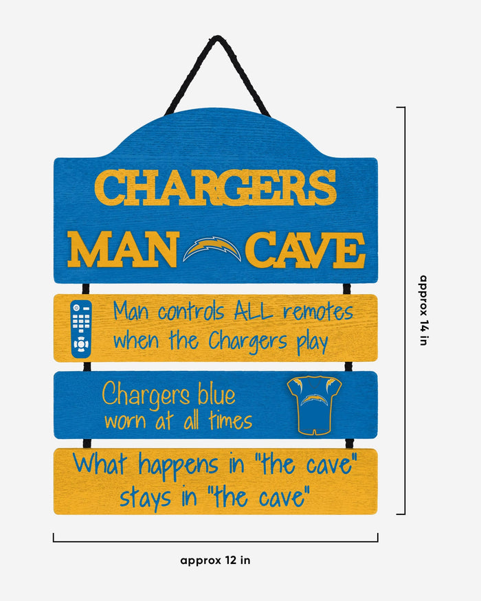 Los Angeles Chargers Mancave Sign FOCO - FOCO.com