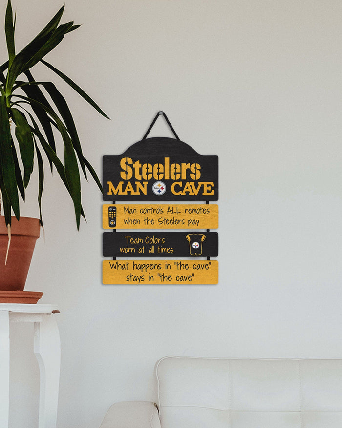 Pittsburgh Steelers Mancave Sign FOCO - FOCO.com