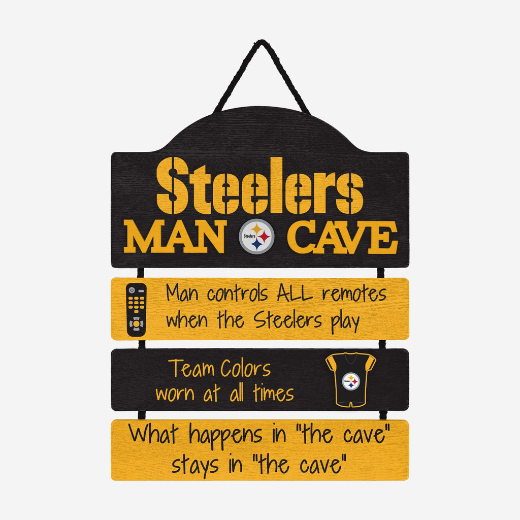 Pittsburgh Steelers Mancave Sign FOCO - FOCO.com