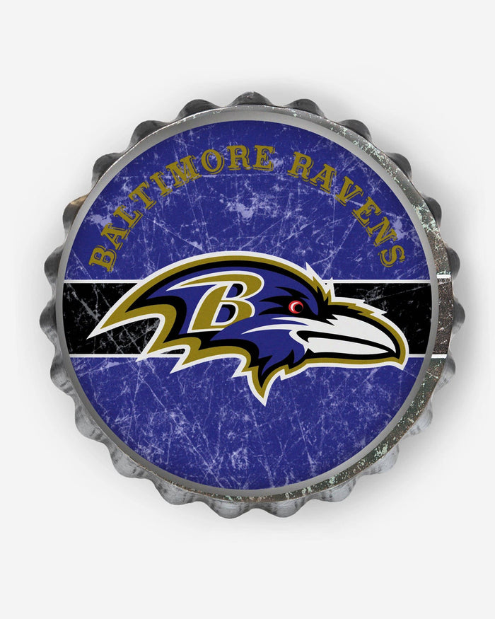 Baltimore Ravens Metal Distressed Bottle Cap Sign FOCO - FOCO.com