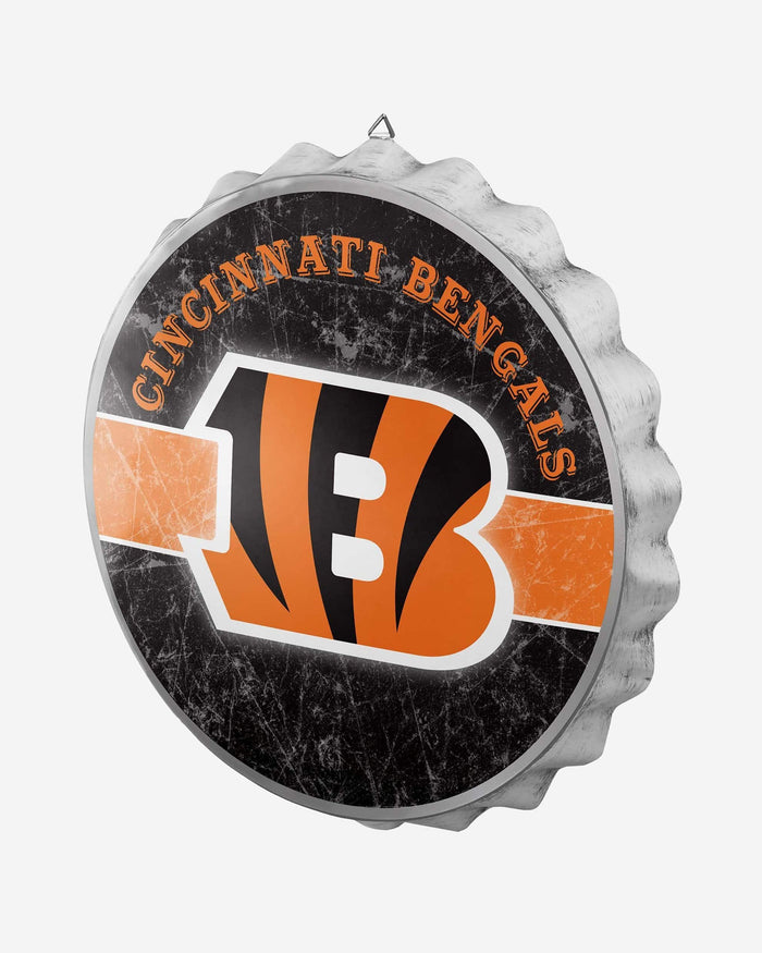 Cincinnati Bengals Metal Distressed Bottle Cap Sign FOCO - FOCO.com