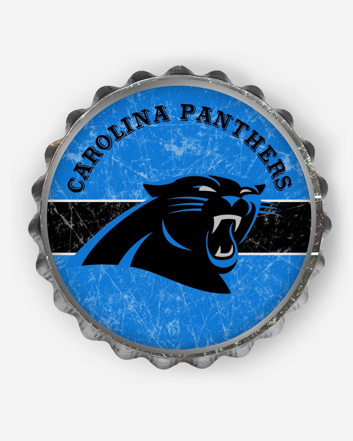 Carolina Panthers Metal Distressed Bottle Cap Sign FOCO - FOCO.com