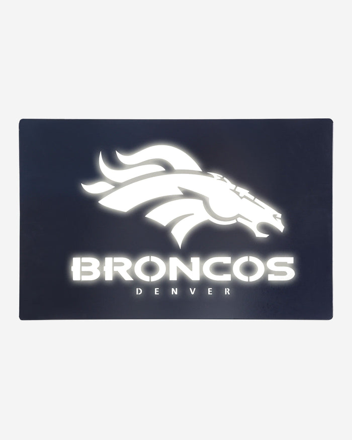 Denver Broncos Metal Light Up Logo Sign FOCO - FOCO.com