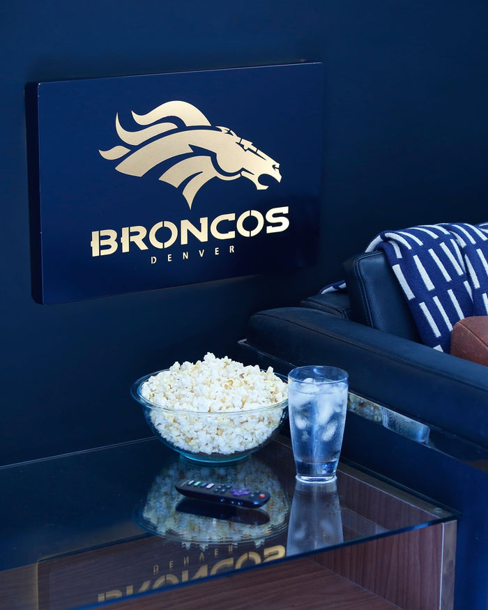 Denver Broncos Metal Light Up Logo Sign FOCO - FOCO.com