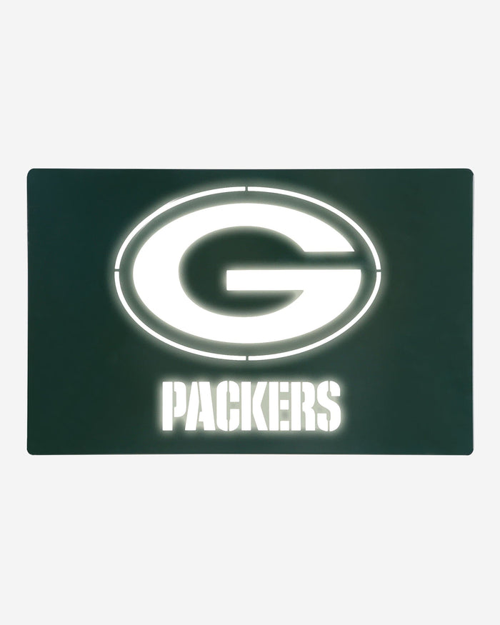 Green Bay Packers Metal Light Up Logo Sign FOCO - FOCO.com