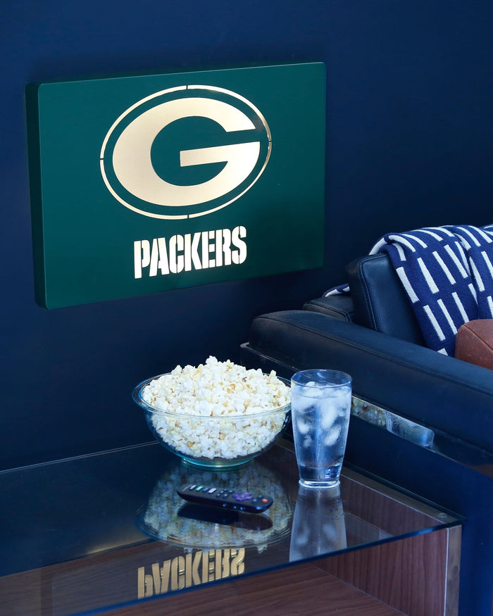 Green Bay Packers Metal Light Up Logo Sign FOCO - FOCO.com