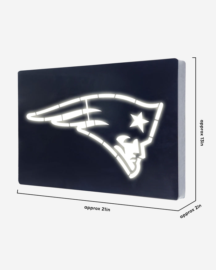 New England Patriots Metal Light Up Logo Sign FOCO - FOCO.com