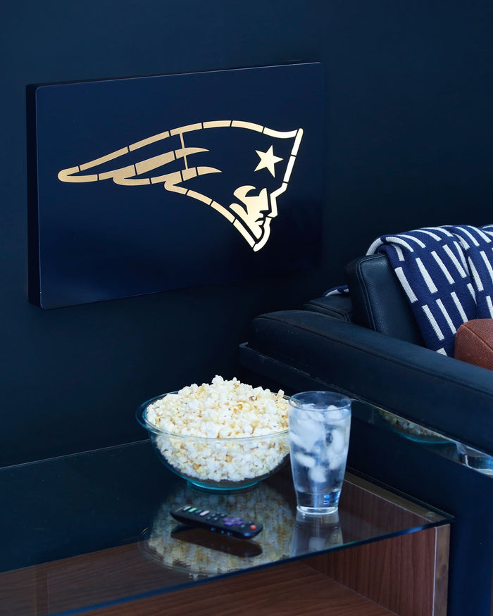 New England Patriots Metal Light Up Logo Sign FOCO - FOCO.com