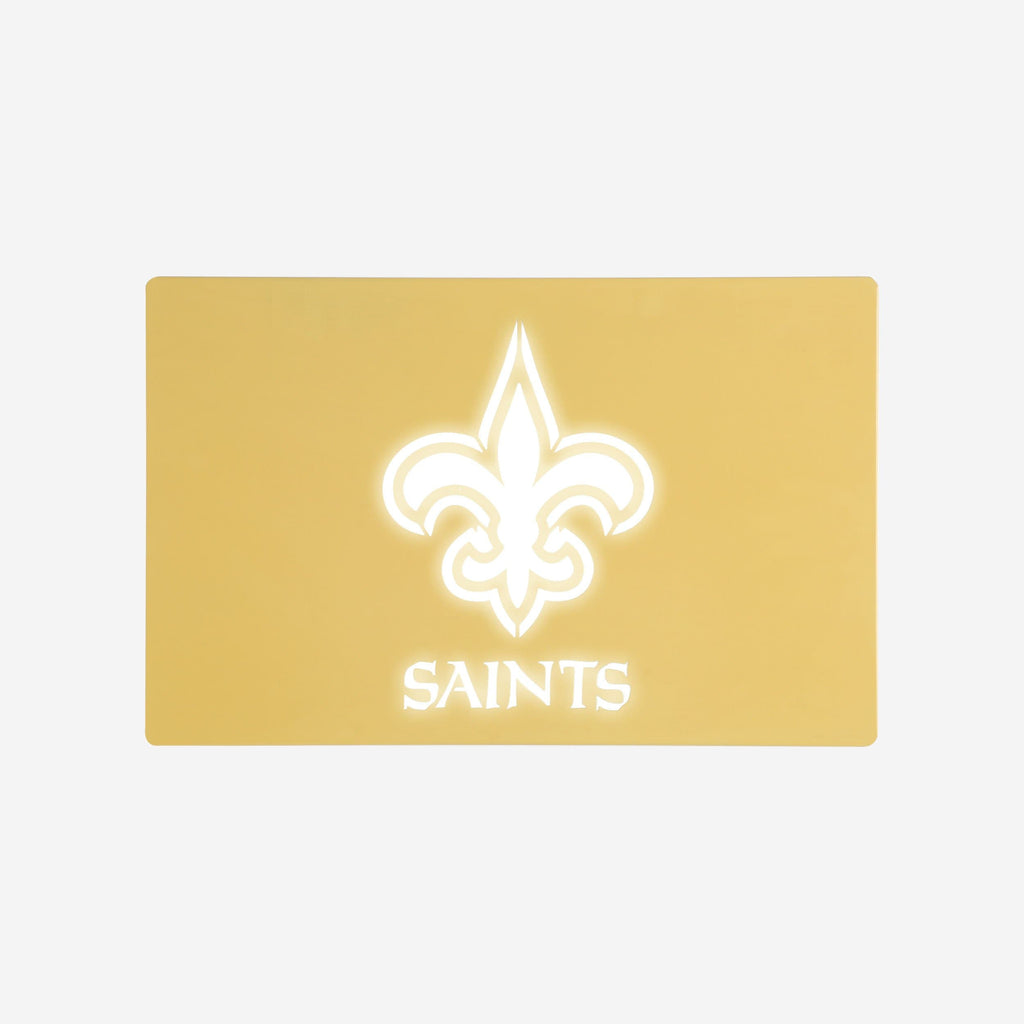 New Orleans Saints Metal Light Up Logo Sign FOCO - FOCO.com