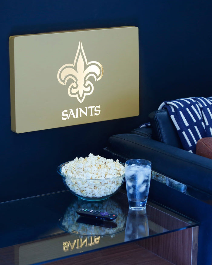 New Orleans Saints Metal Light Up Logo Sign FOCO - FOCO.com