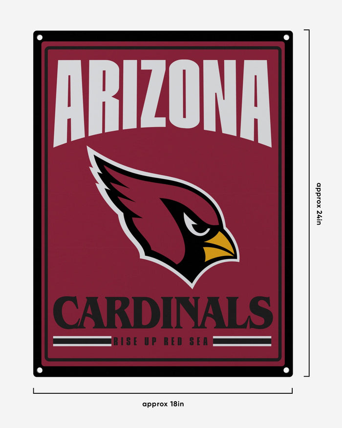 Arizona Cardinals Metal Tacker Wall Sign FOCO - FOCO.com