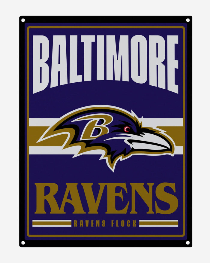 Baltimore Ravens Metal Tacker Wall Sign FOCO - FOCO.com