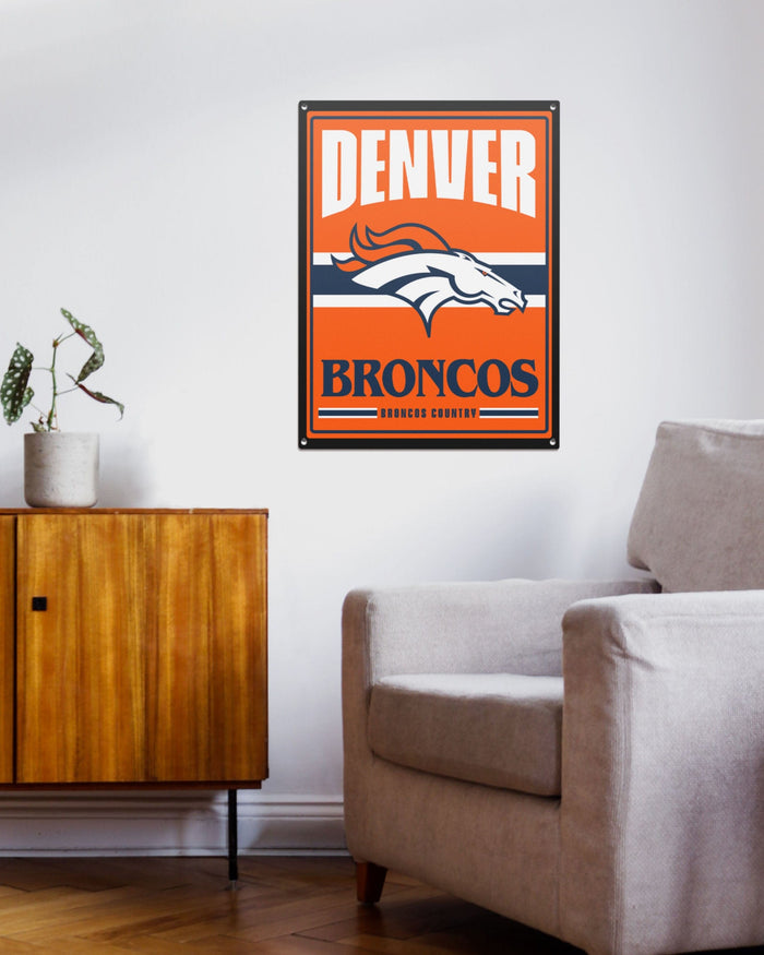 Denver Broncos Metal Tacker Wall Sign FOCO - FOCO.com