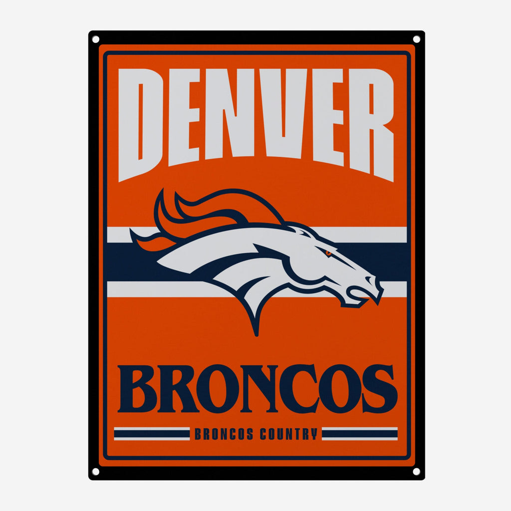 Denver Broncos Metal Tacker Wall Sign FOCO - FOCO.com